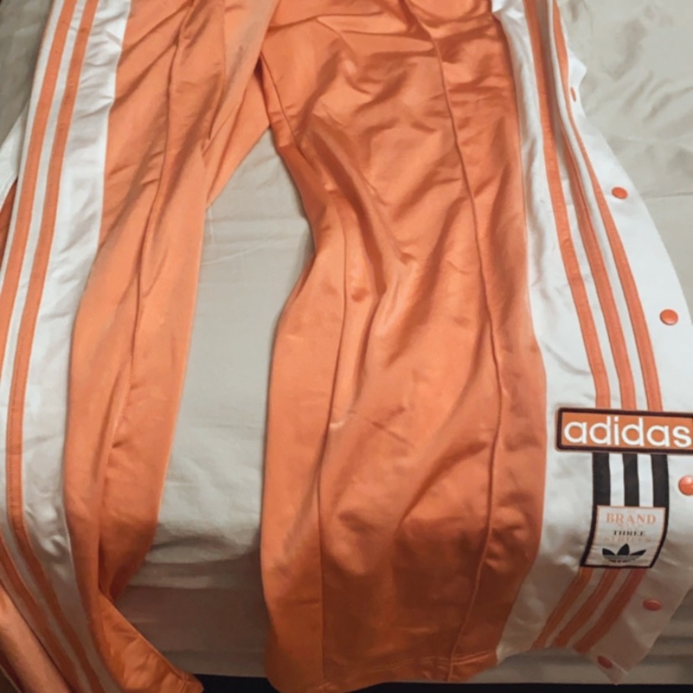Adidas tear away pink pants